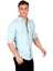 Erkek Mint Yeşili Slim Fit Dar Kesim Pamuklu Spor Gömlek Çıtçıtlı Likralı Gabardin Gömlek 2300421 4