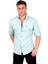 Erkek Mint Yeşili Slim Fit Dar Kesim Pamuklu Spor Gömlek Çıtçıtlı Likralı Gabardin Gömlek 2300421 5
