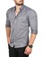 Erkek Füme Slim Fit Dar Kesim Pamuklu Spor Gömlek Çıtçıtlı Likralı Gabardin Gömlek 2300421 4