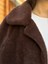 Kadın Kahverengi Torba Cepli Peluş Ceket 5