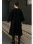 Kadın Trend Salaş Siyah Kaşe Panço 5