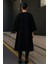 Kadın Trend Salaş Siyah Kaşe Panço 6