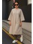 Kadın Trend Salaş Krem Kaşe Panço 4