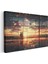 Şehir Manzarası - Altın Işıklı Terminal Anime Kanvas Tablo 9