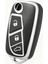Fiat Fiorino Linea Punto Sustalı Nano Anahtar Kılıfı Siyah Gümüş 1