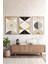Modern Soyut Minimalist Ahşap Çerçeveli Tablo - 3'lü Tablo Seti - Duvar Tablosu - Üçlü Tablo 1