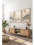 Soyut Modern Ahşap Çerçeveli Tablo - 3'lü Tablo Seti - Duvar Tablosu - Üçlü Tablo - Salon Tablo 2
