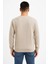 Erkek Üç Iplik Düz Bisiklet Yaka Sweatshirt - Bej 3