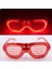 Buğz Kırmızı LED Işıklı Parti Gözlüğü - Neon Glow Şerit Gözlük 3 Modlu 5