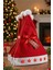 Adet Işıklı Yılbaşı Yeni Yıl Şapkası Noel Baba Şapka Açma Kapama Düğmeli 5 Yıldızlı Kırmızı Renk 1