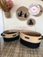 2li Jüt Oval Hasır Sepet Takımı Çok Amaçlı Düzenleyici Sepet Organizer / 1