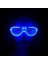 Buğz Mavi LED Işıklı Parti Gözlüğü - Neon Glow Şerit Gözlük 3 Modlu 3