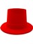 Buğz Kırmızı Renk Plastik Nubuk Kadife Flok Kaplama Fötr Şapka 11 cm 2
