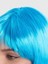 Buğz Turkuaz Açık Mavi Renk Düz Kesim Kısa Küt Parti Peruğu 2