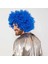 Buğz Mavi Renk Kıvırcık Afro Bonus Peruk 3