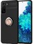Buğz Samsung Galaxy S21 Plus Kılıf Range Yüzüklü Silikon - Siyah-Gold 1