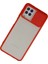 Buğz Samsung Galaxy A22 Kılıf Palm Buzlu Kamera Sürgülü Silikon - Kırmızı 3