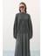 Oversize Örgü Kazak Gri 3