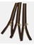 Başlıklı Fermuar Set 30 cm Light Gold Metal Koyu Kahve 3 Adet 1