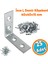 Metal Köşebent 40X40X15 mm Ince L Demiri Gönye Mobilya Duvar Sabitleme Bağlantı Aparatı (25 Adet) 1