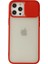 Iphone 12 Pro Max Kılıf Palm Buzlu Kamera Sürgülü Silikon - Kırmızı 1