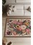 Fiora 205 Bej Çok Renkli Çiçekli Modern Bordürlü Halı Ince Kilim Halı Hol Yolluk Ev Oda Salon Halısı 2