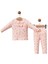 Çiçek Baskılı Fiyonklu Bebek Takım 2