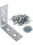 Metal Köşebent 40X40X15 mm (50 Adet) Kalın L Demiri Gönye Mobilya Duvar Sabitleme Bağlantı Aparatı 4