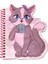 Kedi Tasarımlı Şekilli Defter 1