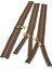 Başlıklı Fermuar Set 30 cm Light Gold Metal Vizon 3 Adet 1