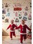 Çift Taraflı Şeffaf Sevimli Noel Cüceleri Masalsı Evler Kar Taneleri Yılbaşı Sticker Seti 4