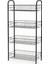 Dört Katlı Çok Amaçlı Metal Banyo Rafı, Siyah, 80X40X23 cm 4