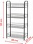 Dört Katlı Çok Amaçlı Metal Banyo Rafı, Siyah, 80X40X23 cm 5