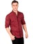 Erkek Bordo Slim Fit Dar Kesim Pamuklu Spor Gömlek Çıtçıtlı Likralı Gabardin Gömlek 2300421 1