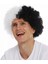 Harmonyaura Siyah Beyaz Kıvırcık Afro Bonus Peruk Taraftar Bonus Saç 3