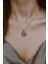Taşlı Vintage Gold Güneş Kolye 3