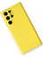 Buğz Samsung Galaxy S22 Ultra Kılıf Nano Içi Kadife Silikon - Sarı 3