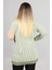 Kadın Çizgili Akrilik Triko Hırka Tunik Salaş Kesim (36-50 Beden) 2