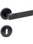 Premium Ahenk Yuvarlak Rozetli Kapı Kolu (Oda-Wc-Yale Kilit Tipleri)(Takım) Siyah 1