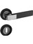 Premium Ahenk Yuvarlak Rozetli Kapı Kolu (Oda-Wc-Yale Kilit Tipleri)(Takım) Siyah - Nikel 1