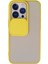 Iphone 13 Pro Kılıf Palm Buzlu Kamera Sürgülü Silikon - Sarı 1