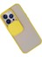 Iphone 13 Pro Kılıf Palm Buzlu Kamera Sürgülü Silikon - Sarı 3
