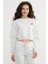 3 Iplik Çilek Nakışlı Crop Sweatshirt 1