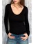 Kadın V Yaka Uzun Kol Bluz 22132 2