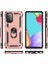 Samsung Galaxy A52 Kılıf Sofya Yüzüklü Silikon Kapak - Rose 3