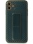 Iphone 12 Kılıf Coco Karbon Standlı Kapak - Yeşil 1