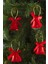 Yıllbaşı Çam Ağacı Süsü Kırmızı Çan Figürlü Noel Ağacı Süsü 12 Li 3 cm 2