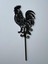 Dekoratif Siyah Horoz Bitki Süsü - 5 Adet – Bahçe ve Saksı Aksesuarı 3