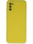 Samsung Galaxy A02S Kılıf Nano Içi Kadife Silikon - Sarı 1