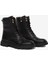 Kadın Siyah Hakiki Deri Military Bot 5K2DB35162 3